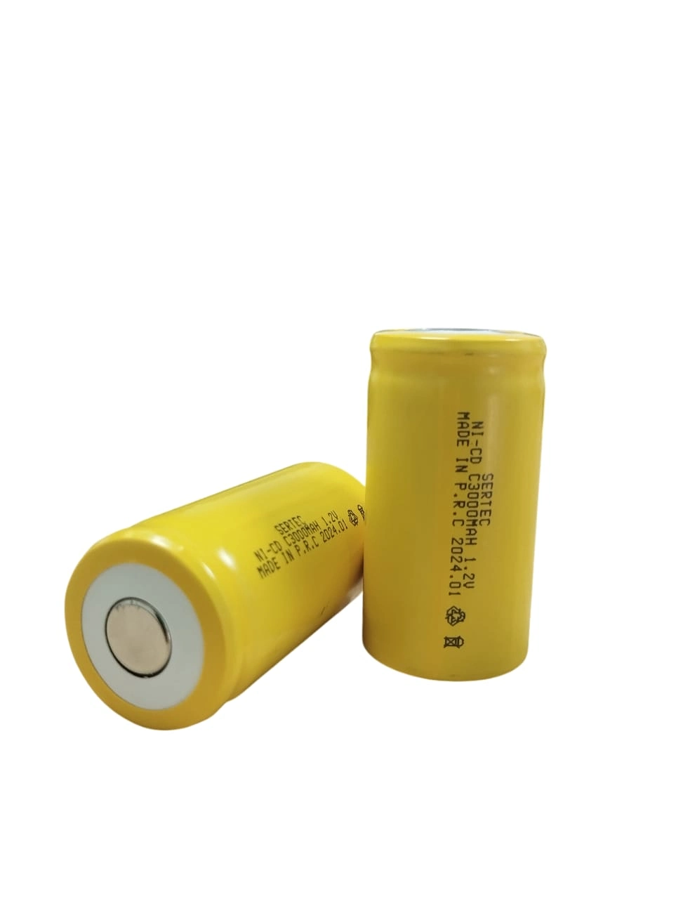 - 1.2v 3000 Mah - C Orta Boy - Ni-cd Şarjlı Pil - (başsız / Flat Head)