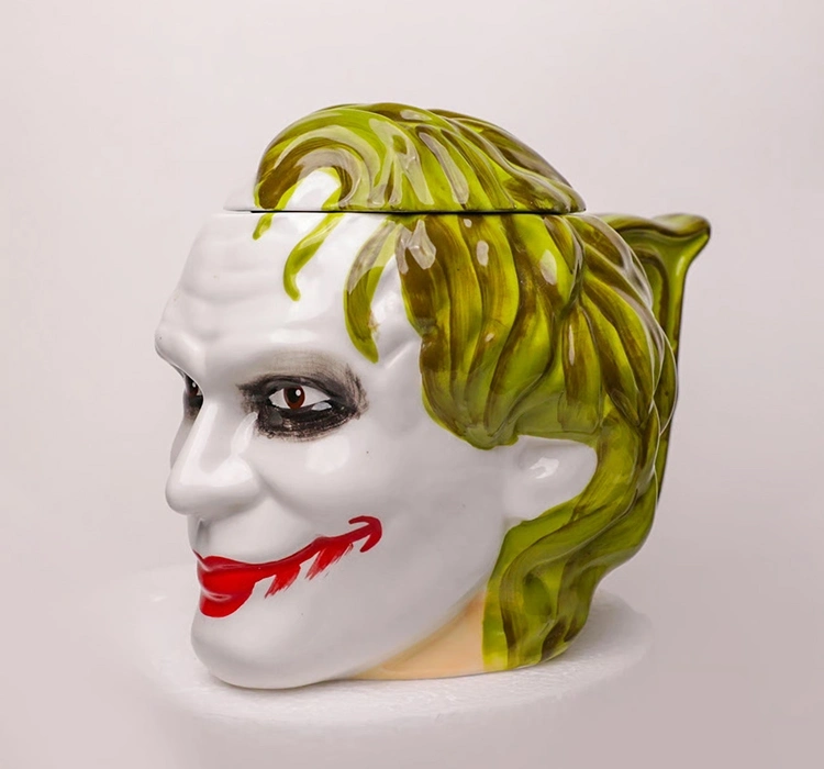 3d Kapaklı Joker Tasarımlı Porselen Kupa Bardak