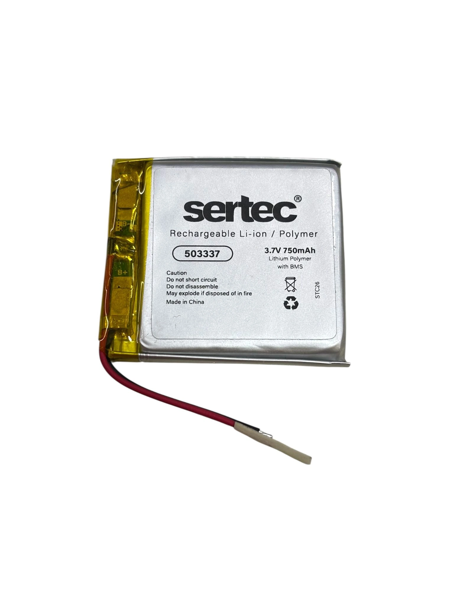 503337 3.7v 750 Mah Li-polymer Pil (devreli/1.5a)