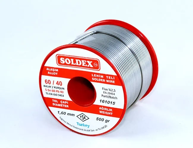 60-40 Lehim Teli 500 Gr 0.50 Mm - Sn:60 / Pb:40