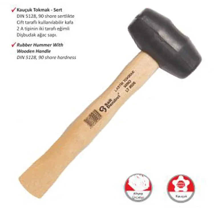 Ağaç Saplı Lastik Tokmak No:60
