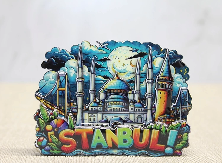 Ahşap İstanbul Temalı Magnet