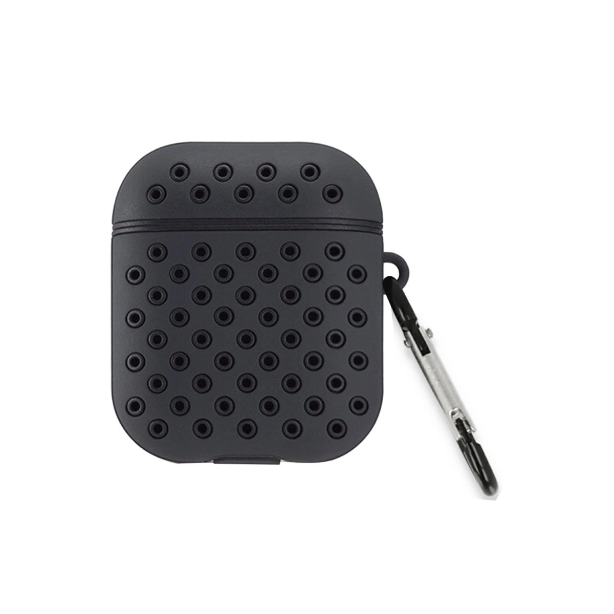 Airpods 2 (2.nesil) Spor Delikli Kılıf - Siyah-siyah