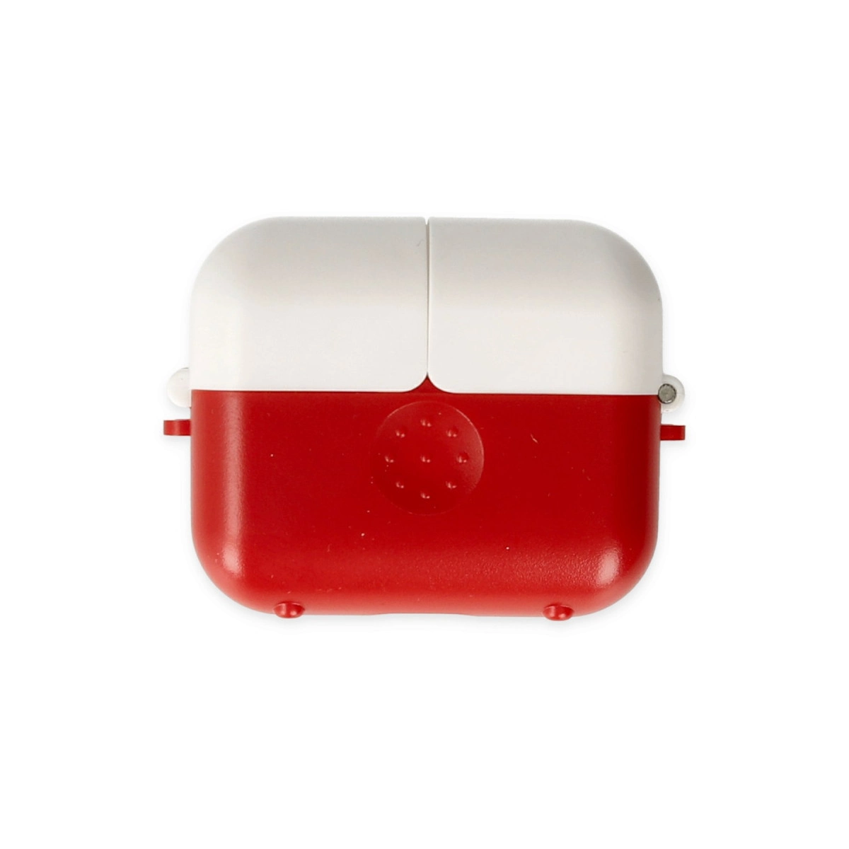 Airpods 3 (3.nesil) Basmalı Kılıf - Kırmızı-beyaz
