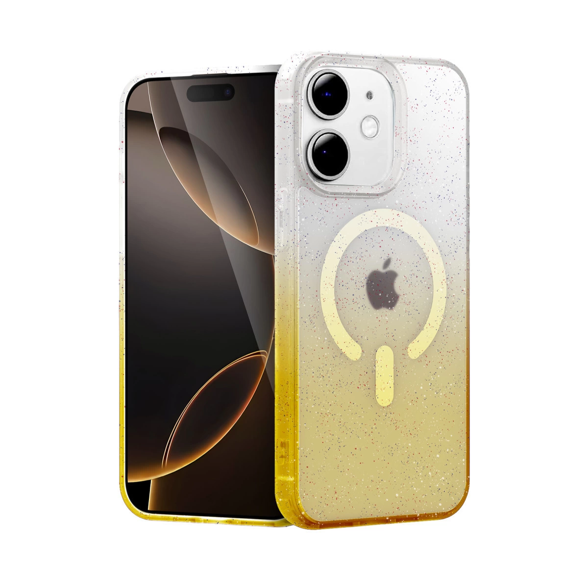 İphone 12 Pummel Shiny Magsafe Kapak - Gold