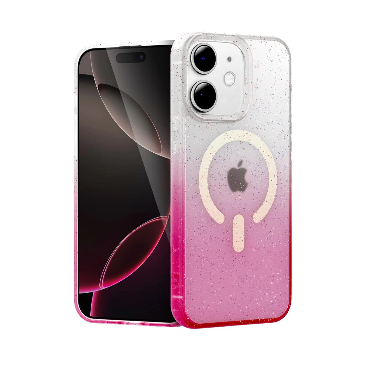 İphone 12 Pummel Shiny Magsafe Kapak - Pembe