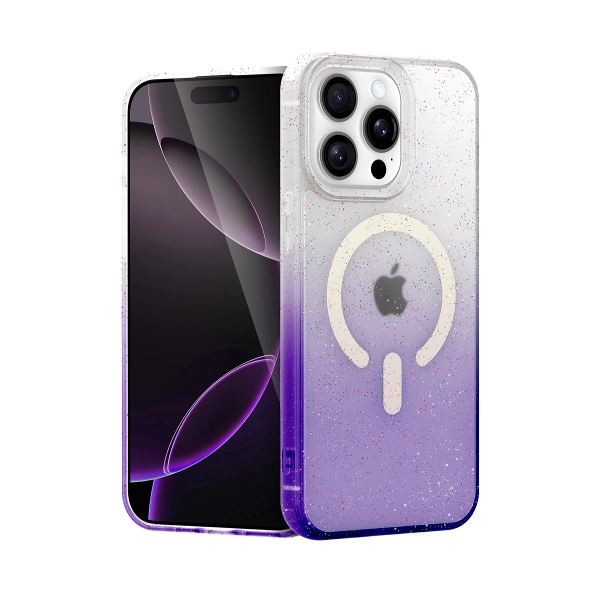 İphone 14 Pro Max Pummel Shiny Magsafe Kapak - Mor