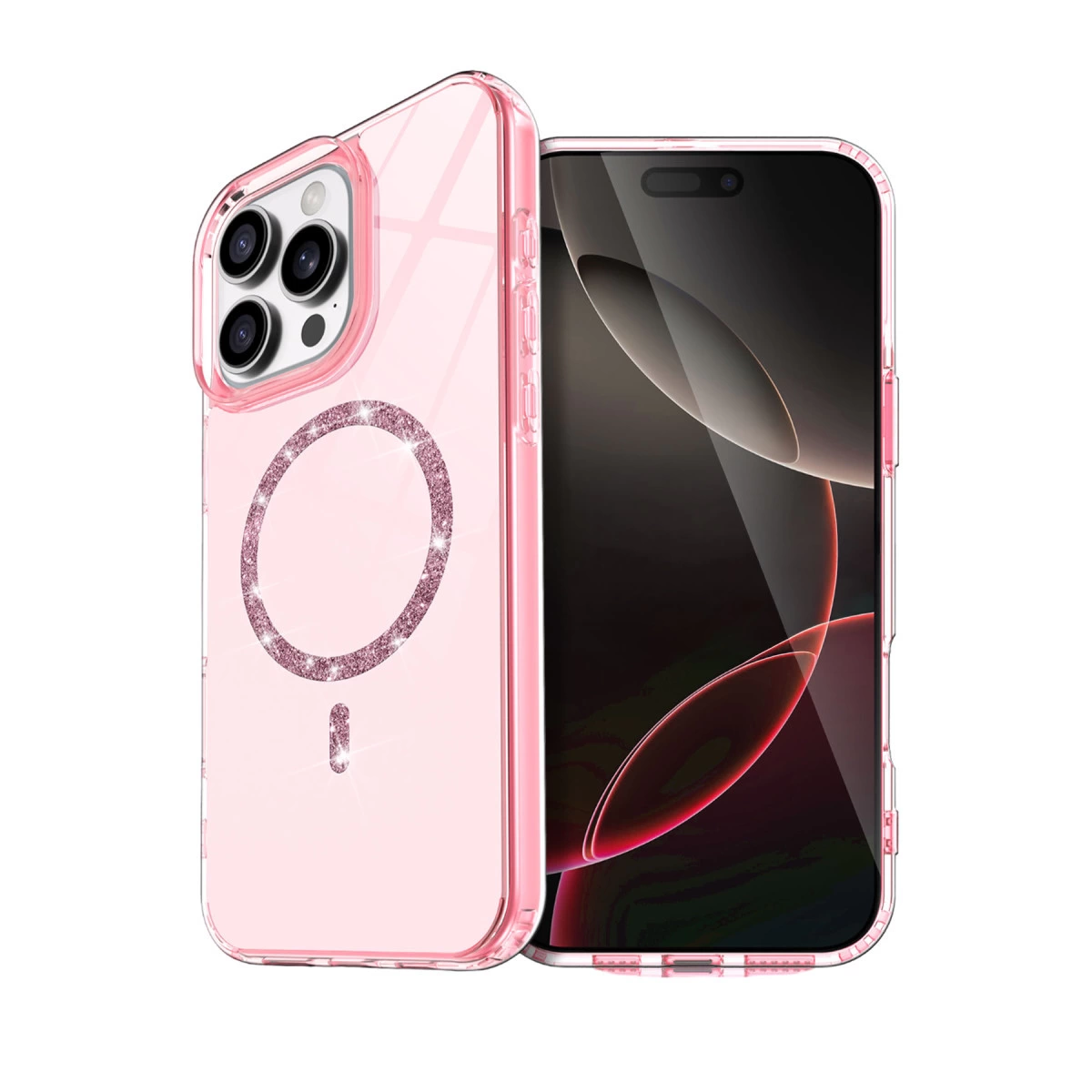 İphone 16 Pro Max Live Diamond Magsafe Kapak - Pembe