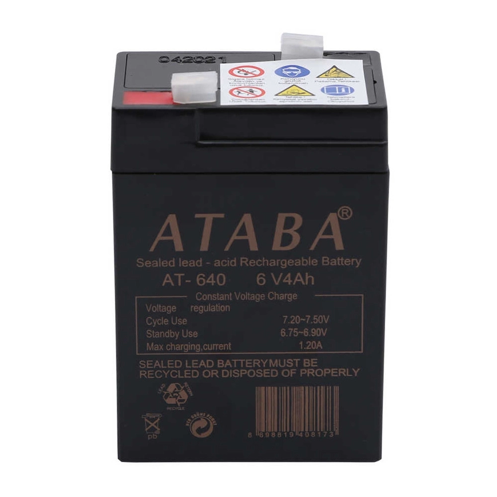 Ataba At-640 6v 4ah Işıldak Aküsü