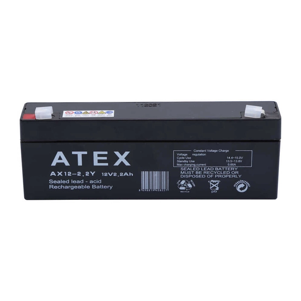 Atex Ax12-2.2 12v 2.2ah Yatay Akü