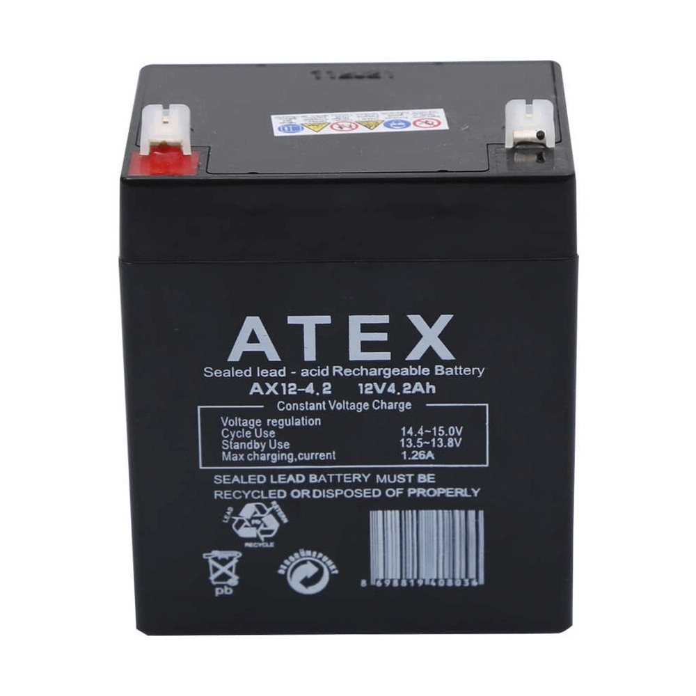 Atex Ax12-4.2 12v 4.2ah Akü