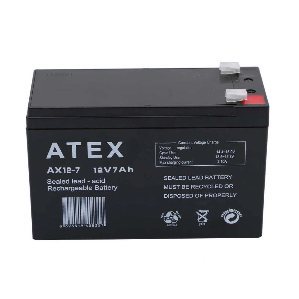 Atex Ax12-7 12v 7ah Akü