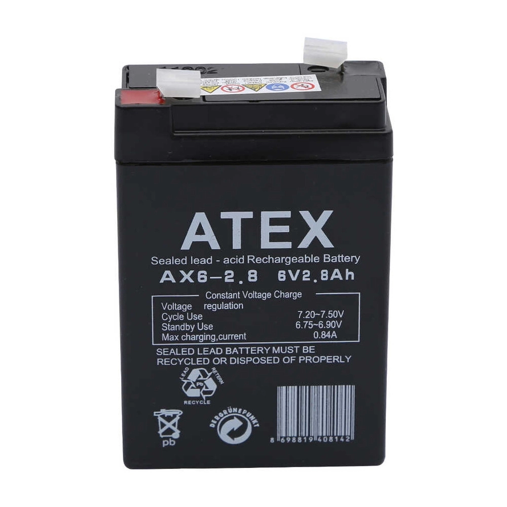 Atex Ax6-2.8 6v 2.8ah Akü