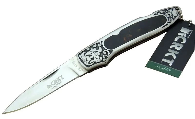 Cr 0128 Khv Kamp Çakı 18 Cm - Metal Desenli Sap, Kılıflı, Kutulu