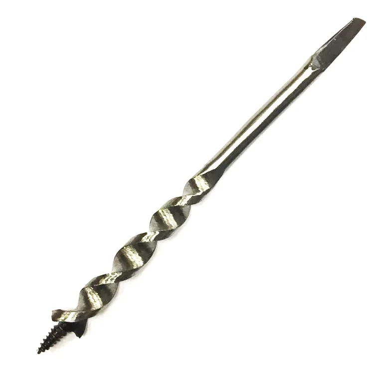Fenerli Ahşap Burgu El, Matkap Ucu - Dört Köşe 22 Mm