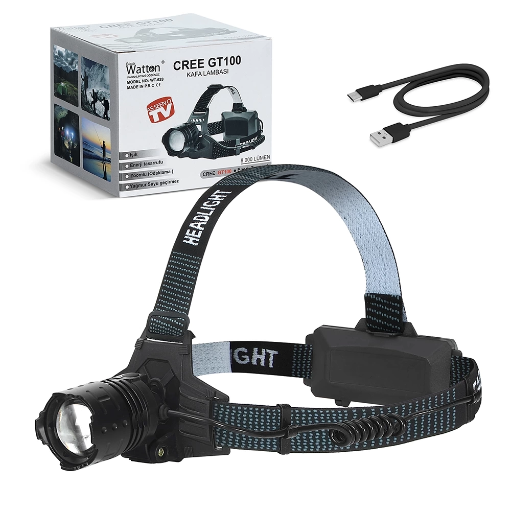Gt100 Led Şarjlı Kafa Lambası