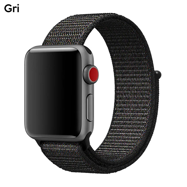 Ally Apple Watch 7-8 41mm 6-5-4 40mm Nylon Loop Spor Kayış Kordon 3-2-1 38mm