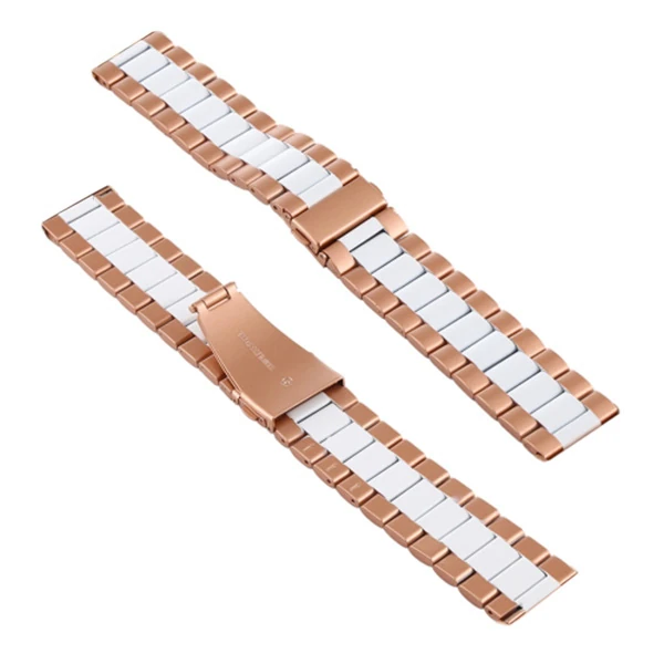 22MM Gear S3 Watch 4 -GT2 GT2E 46MM KayışKordon Seramik Paslanmaz Çelik