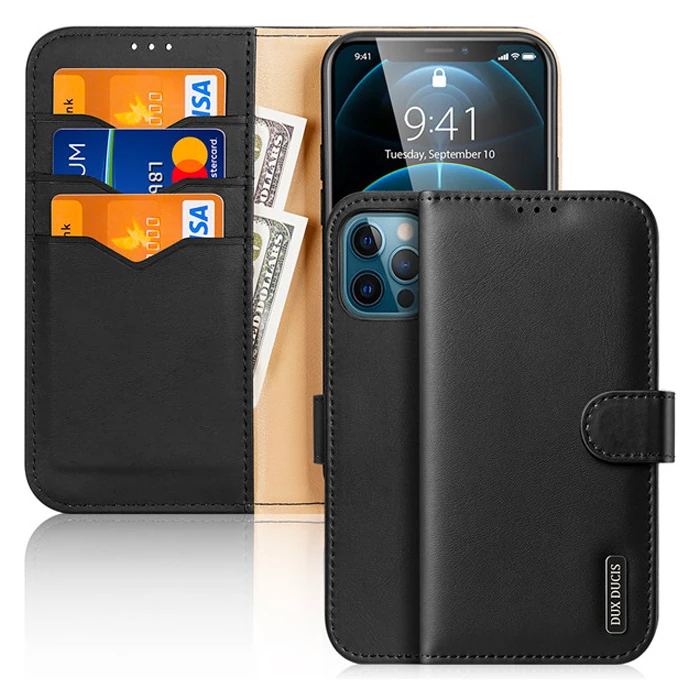 Dux Ducis iPhone 12 Pro Max Kılıf Mıknatıslı Cüzdanlı Deri Kılıf Hivo Series