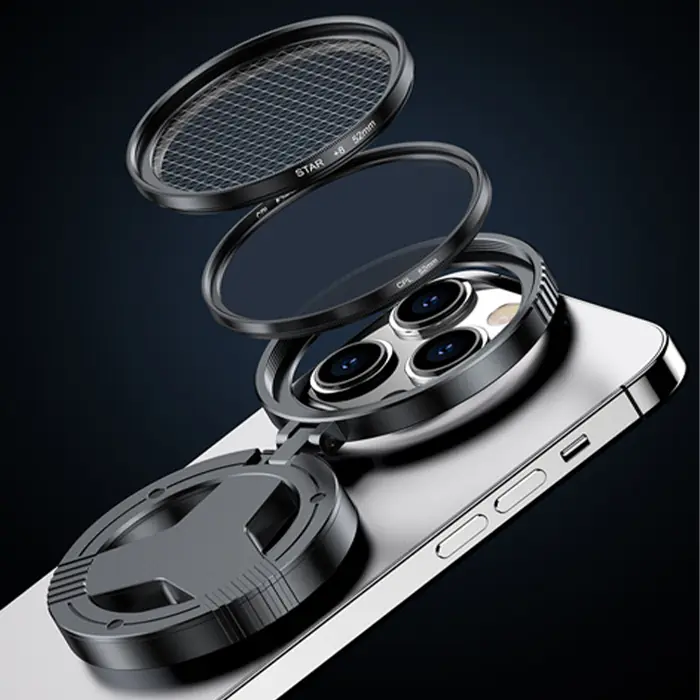 Ally MagSafe Uyumlu Manyetik 52mm CPL Polarize Telefon Kamera Lens Filtresi (Yansıma Önleyici)