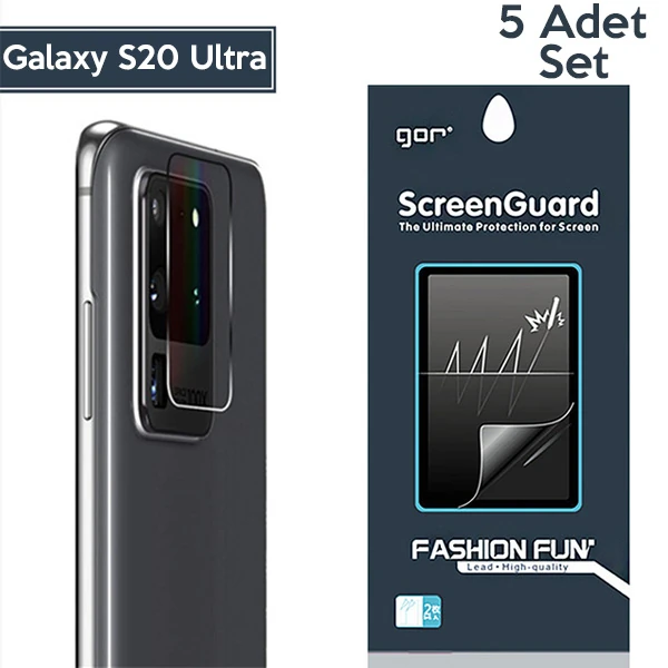 GOR Samsung Galaxy S20 Ultra  Kamera Lens Koruyucu 5 Adet
