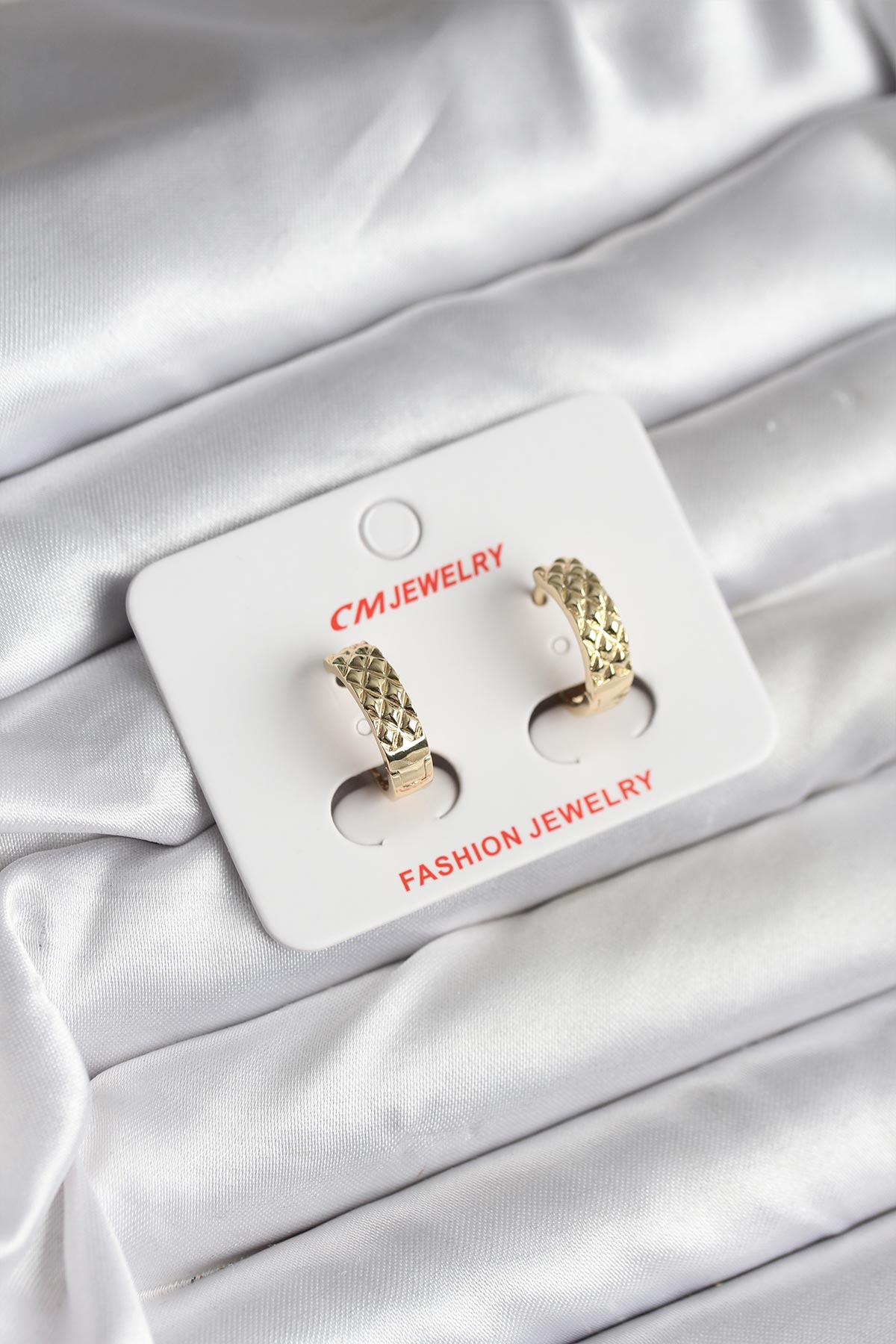 14K Gold Renk Kaplama CM Kadın Küpe 5886