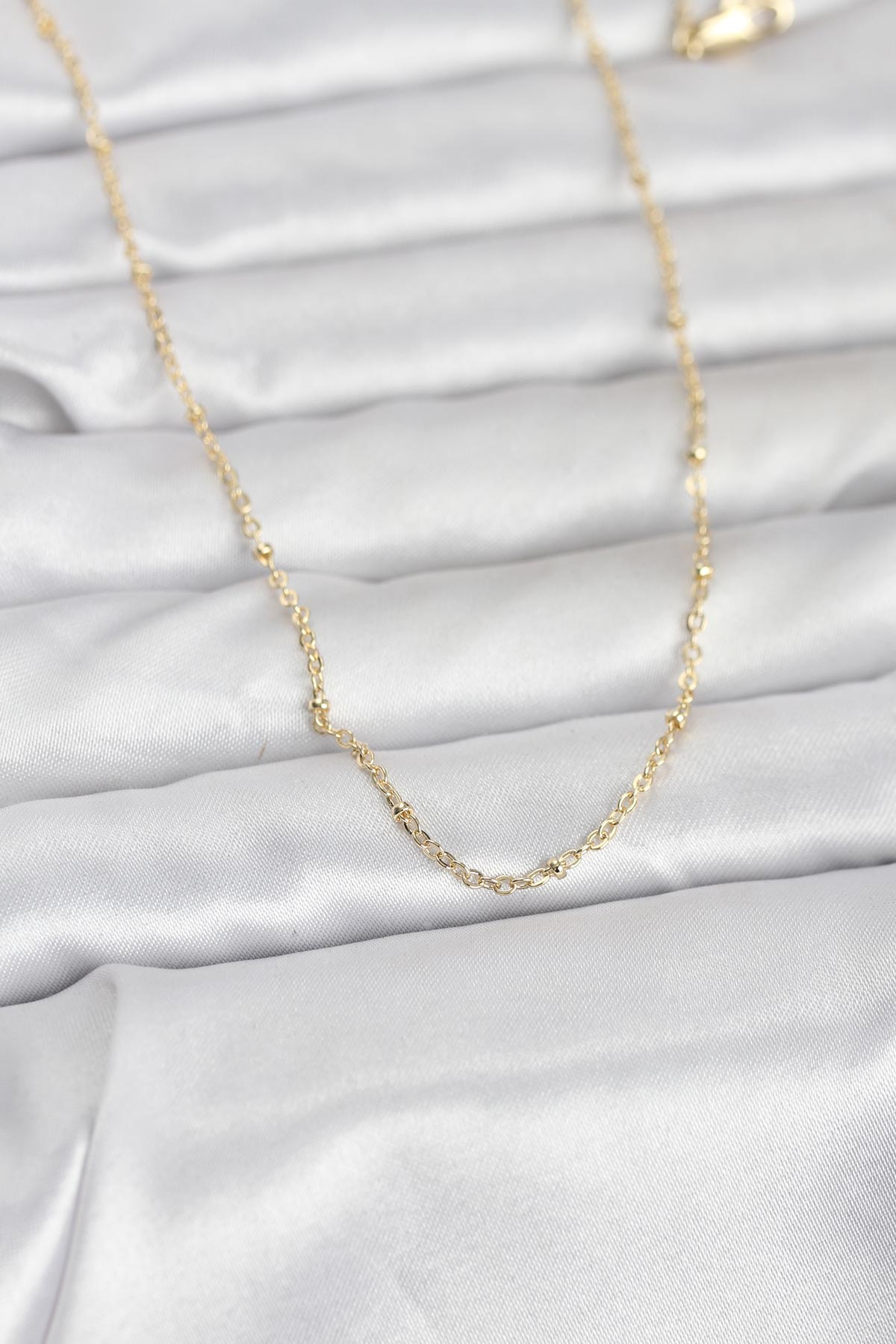 CM 14K Gold Renk Burgu Model 60 cm Kadın Kolye 5886