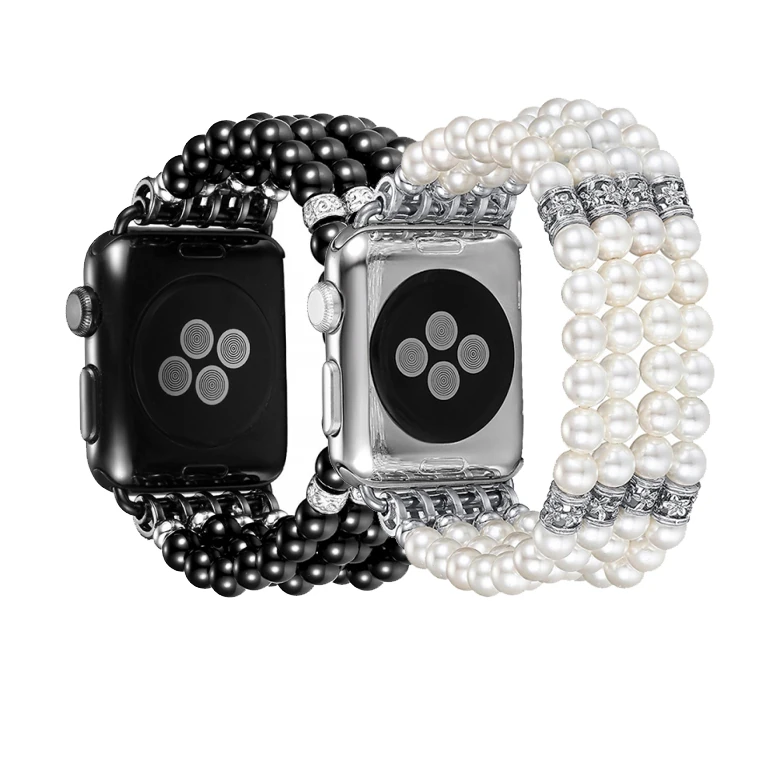 Ally Apple Watch 7-8 45mm 6-5-4 44mm Full Boncuk Taşlı Kordon Kayış 3-2-1 42mm