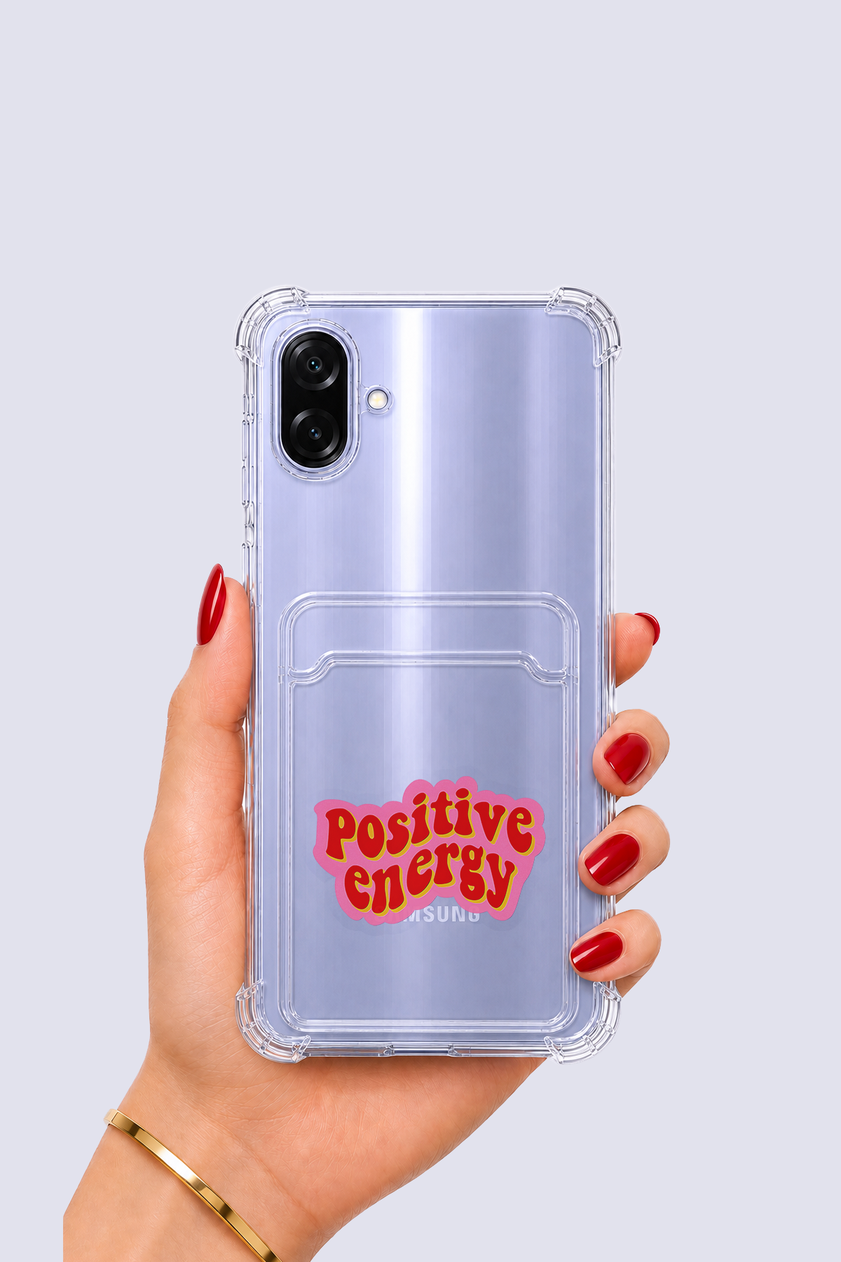Samsung Galaxy A07 Kartlıklı Pozitif Enerji Desenli Kılıf