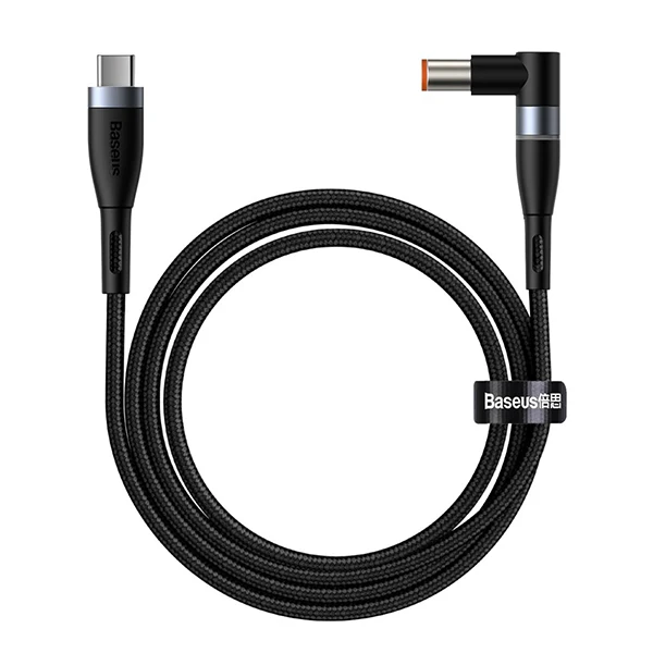 Baseus Zinc Manyetik Type-C to DC Round (79x55mm) Lenovo Laptop Şarj Kablosu 100W 2m