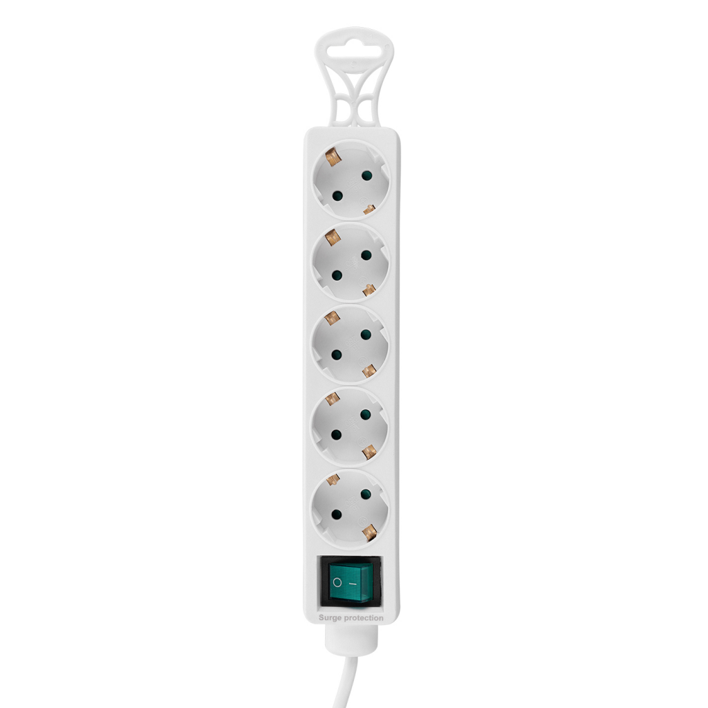 S-LINK SPG-F05 5 Soket Akım Korumalı Priz 1.5Mt Kablo 306 Joule (Beyaz)(1923)
