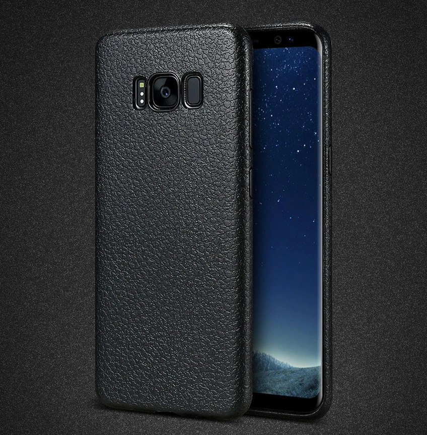 Ally SM Galaxy S8 Deri Dokulu Premium Soft Silikon Kılıf