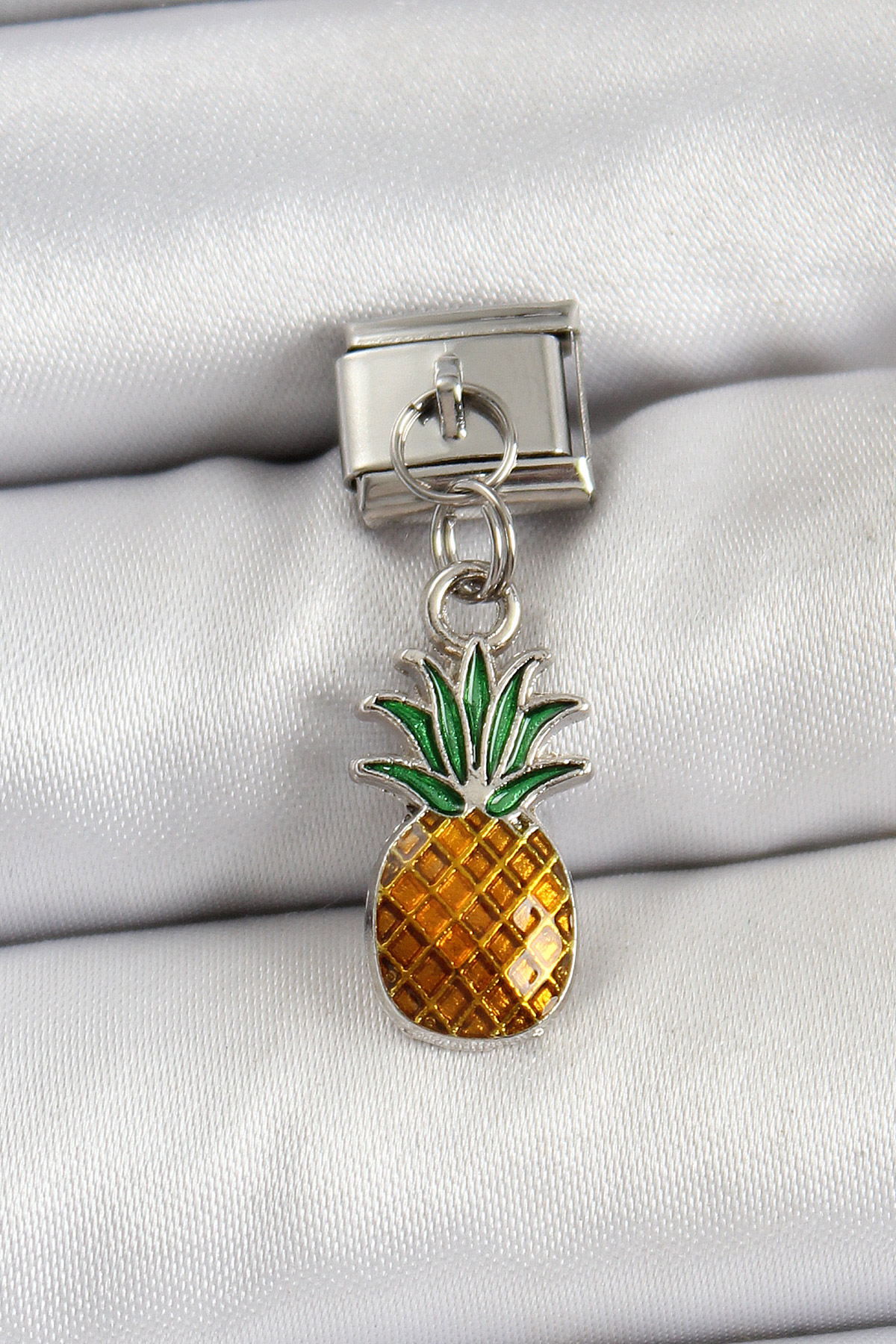316L Çelik Sallantılı Ananas Model Gümüş Renk Nomination Charm 5886