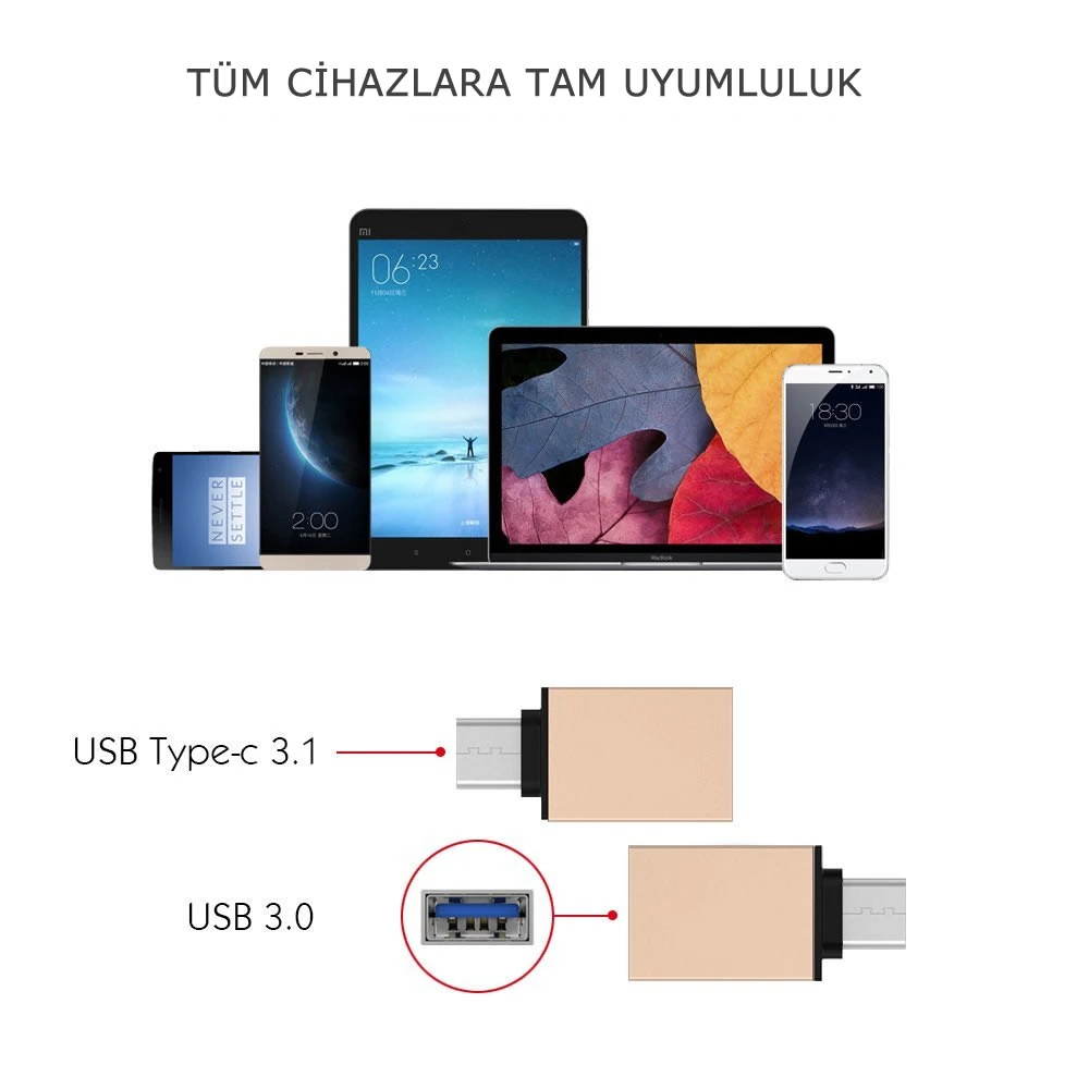 Ally Usb Type C Otg Converter Çevirici Başlık