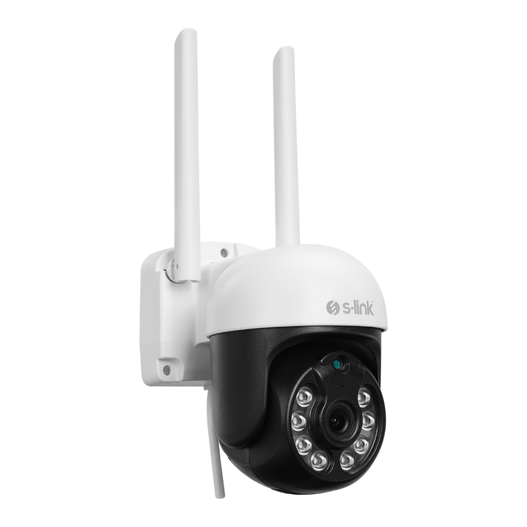 S-LINK SL-PTZ01 Akıllı Güvenlik Kamerası WiFi 3Mpix 28mm Lens 25m. Gece Görüşü Hareket algılama İki Yönlü Ses Micro SD Kartlı TUYA Yazılım(1923)