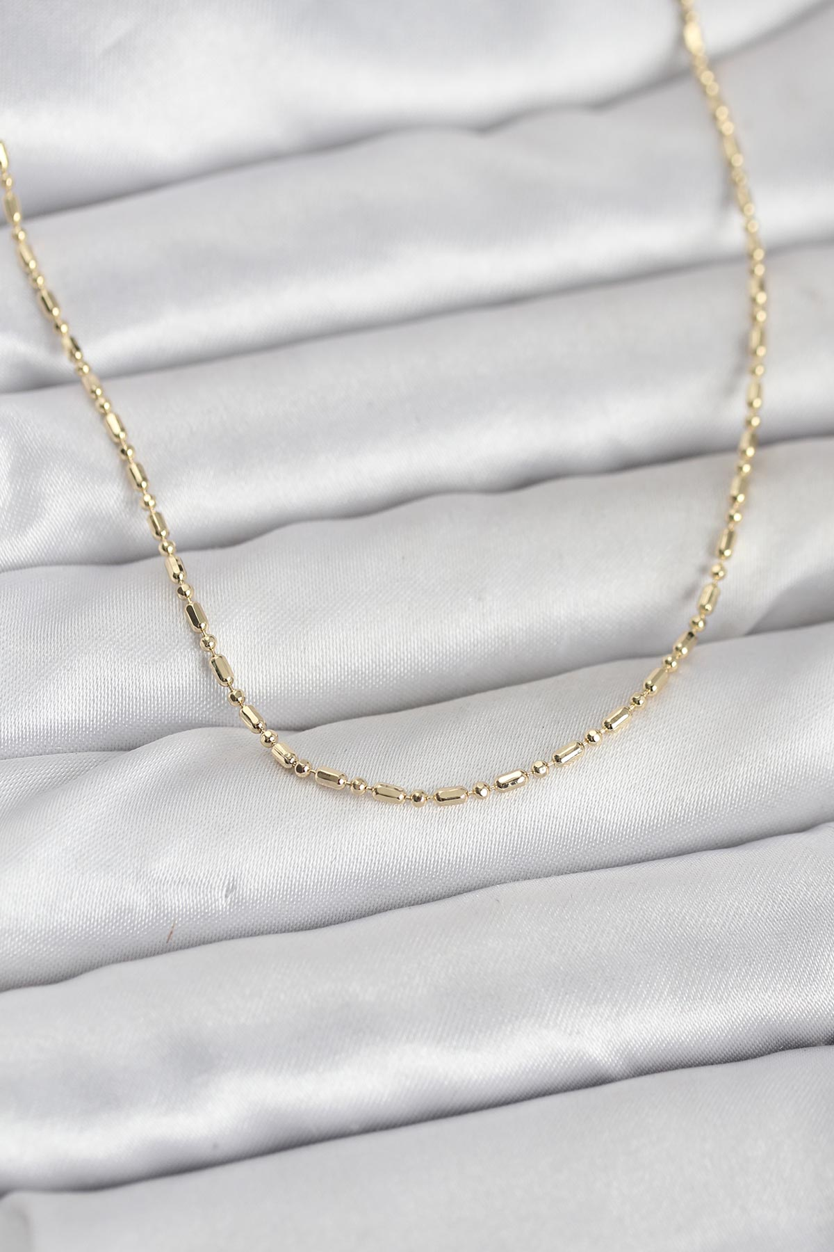 CM 14K Gold Renk Zincirli 60 cm Kadın Kolye 5886