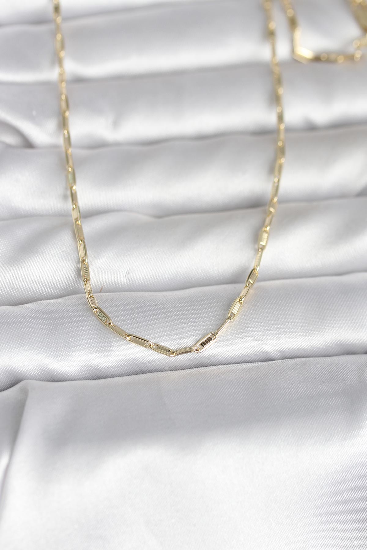 CM 14K Gold Renk İnce Ataç Zincir Model 60 cm Kadın Kolye 5886