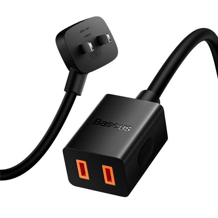 BASEUS PowerCombo Mini Power Strip 1AC 10 m Güç Kablosu /EU + UK Fiş Adaptörleri Dahil