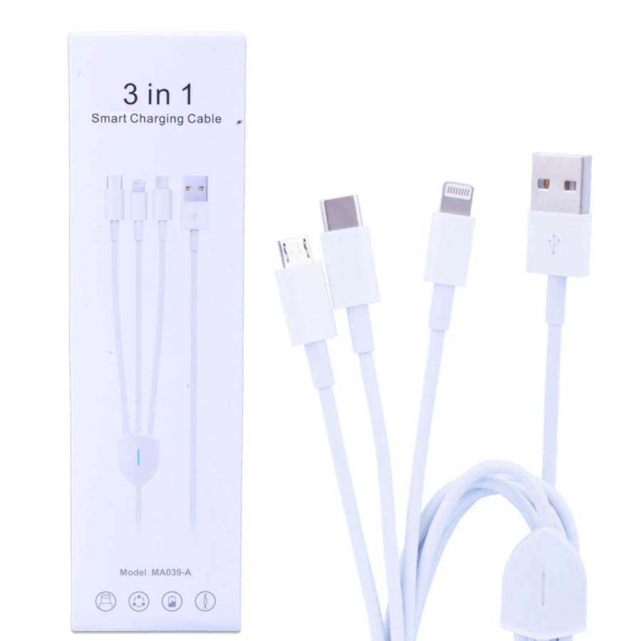 Ally Ma039-A Usb-Type-C Micro Usb & Lightning 3in1 Usb Kablo