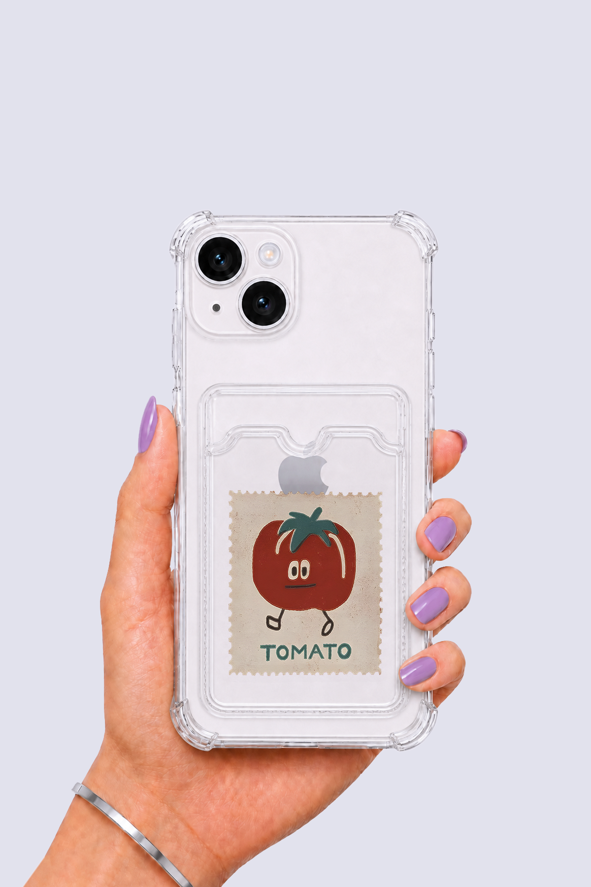 iPhone 13 Kartlıklı Tomato Desenli Kılıf