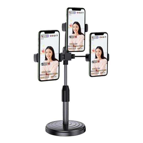 Ally Tripod Üçlü Telefon Tutucu Stand Youtuber Canlı Yayın Selfie Tiktok Makeup