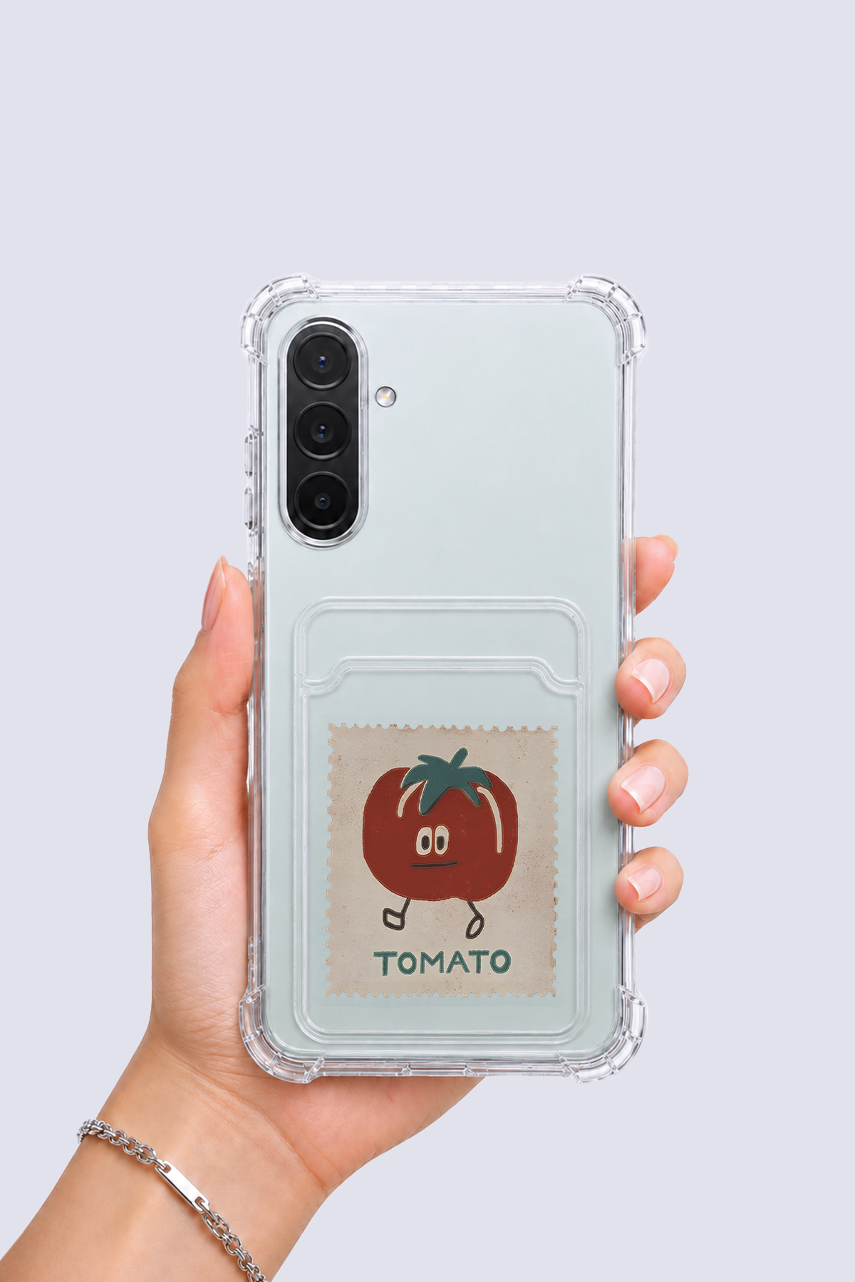 Samsung Galaxy A17 Kartlıklı Tomato Desenli Kılıf