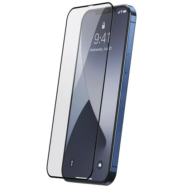 Baseus İPhone 12 Pro Max 6.7 Ekran Koruyucu 0.3MM Full Anti Blue Light Tempered Cam Ekran Koruyucu 2