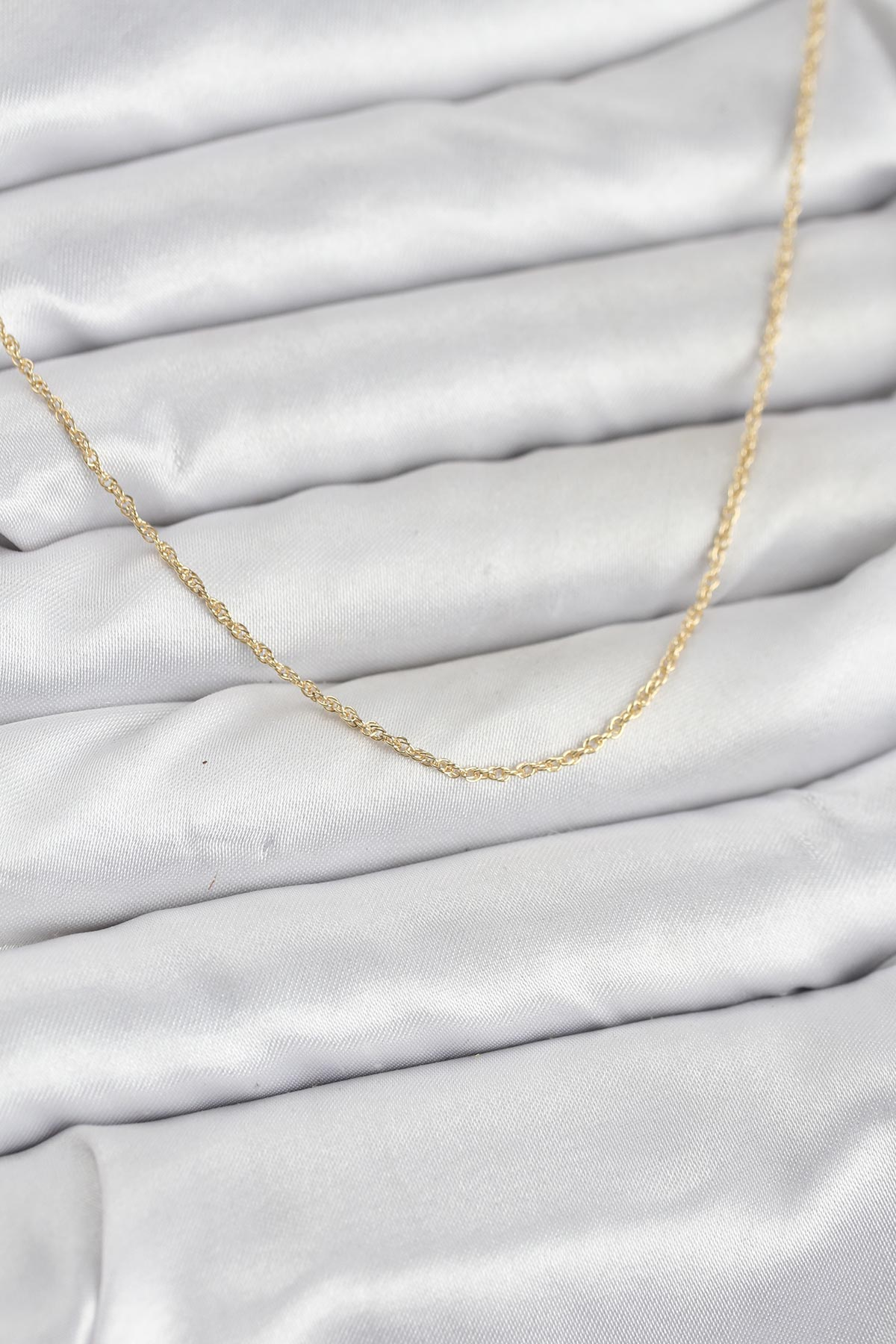 CM 14K Gold Renk Burgu Model 60 cm Kadın Kolye 5886