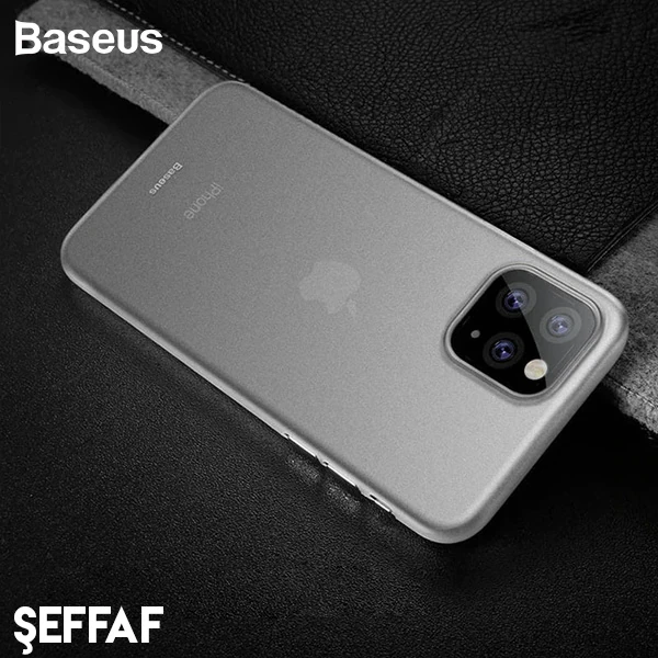 Baseus Wing Case İPhone 11 Pro 5.8  Ultra İnce Lux Mat Şeffaf Kılıf
