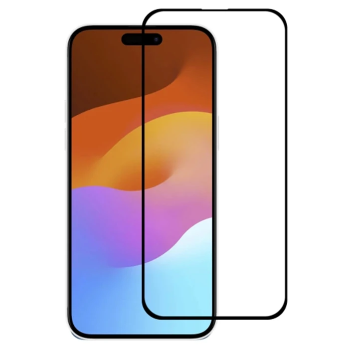 Ally iPhone 15 Pro Full Glue Tempered Kırılmaz Cam Ekran Koruyucu