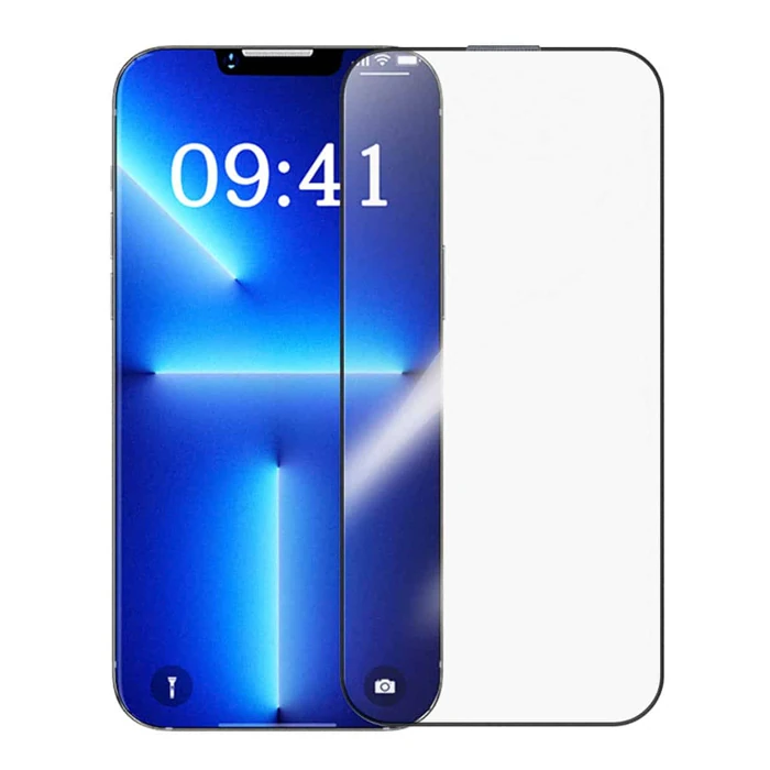 Baseus Crystalline iPhone 14 Plus/13 Pro Max için Parlama Önleyici Tempered Cam Ekran Koruyucu