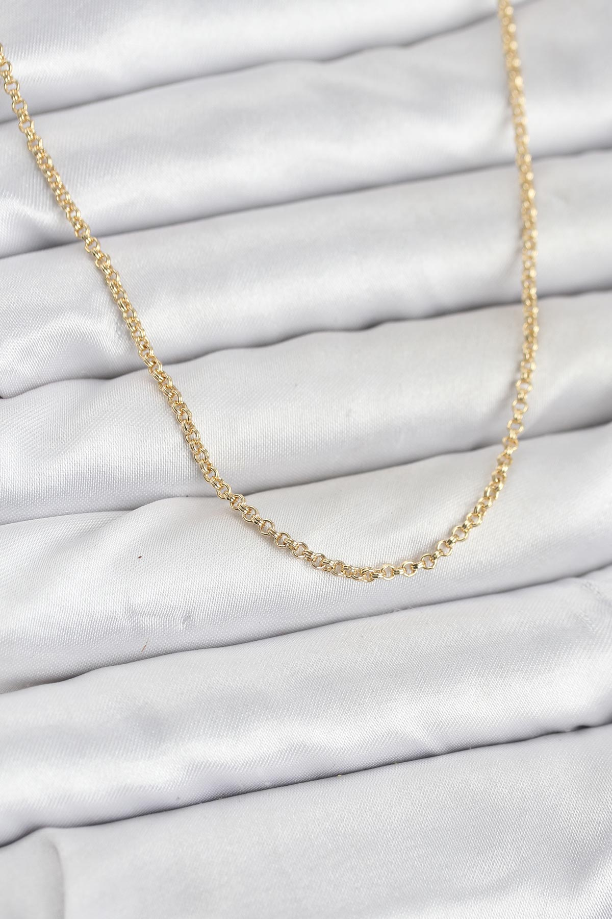 CM 14K Gold Renk Halka Model 60 cm Kadın Kolye 5886