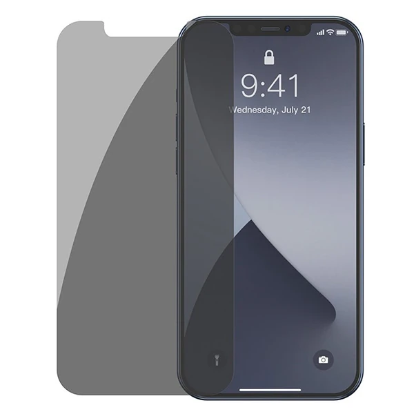 Baseus İPhone 12 mini 03mm Anti Spy Tempered Cam Ekran Koruyucu 2 Adet Set