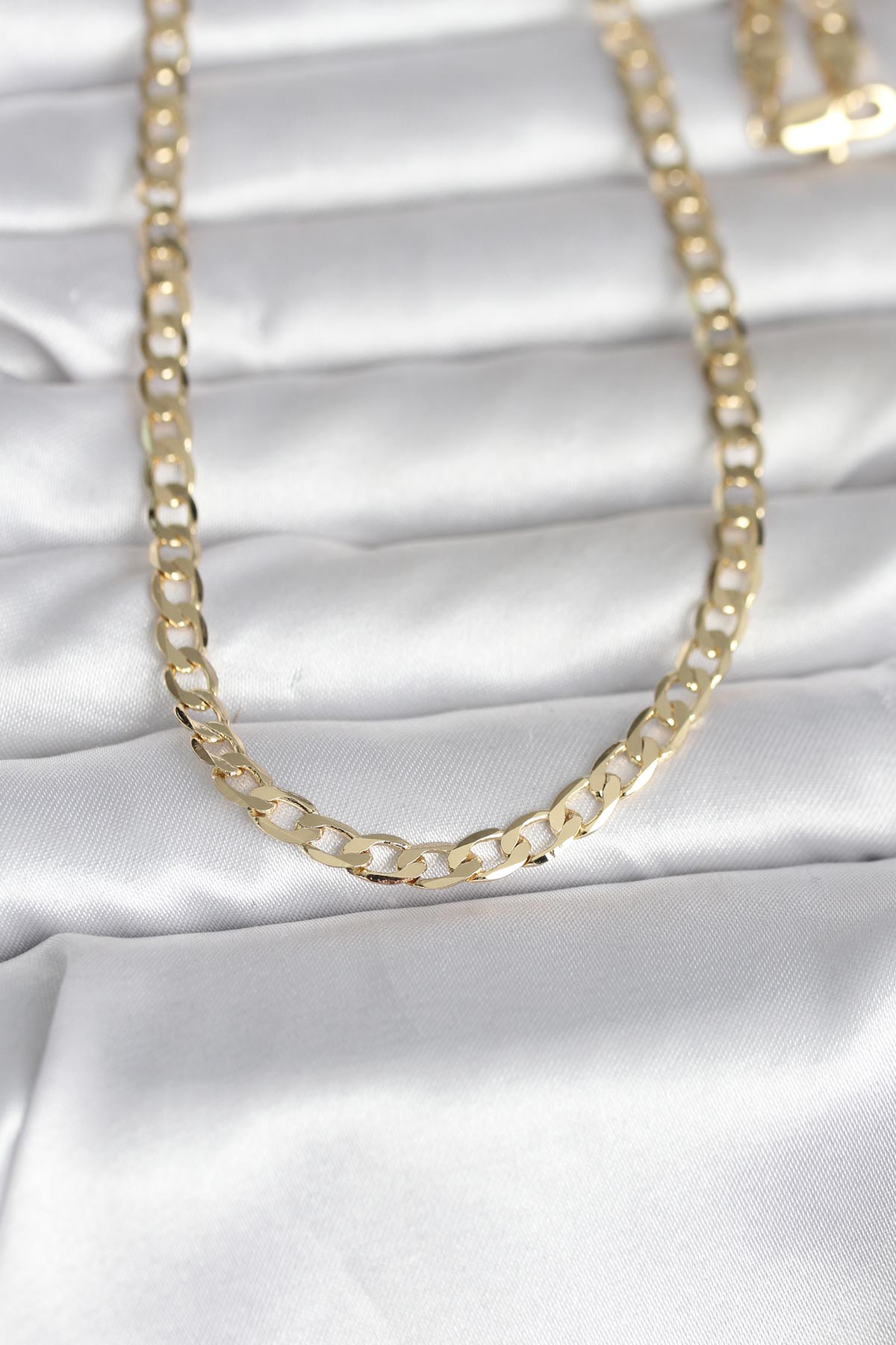 CM 14K Gold Renk Kalın Zincir Model 60 cm Kadın Kolye 5886